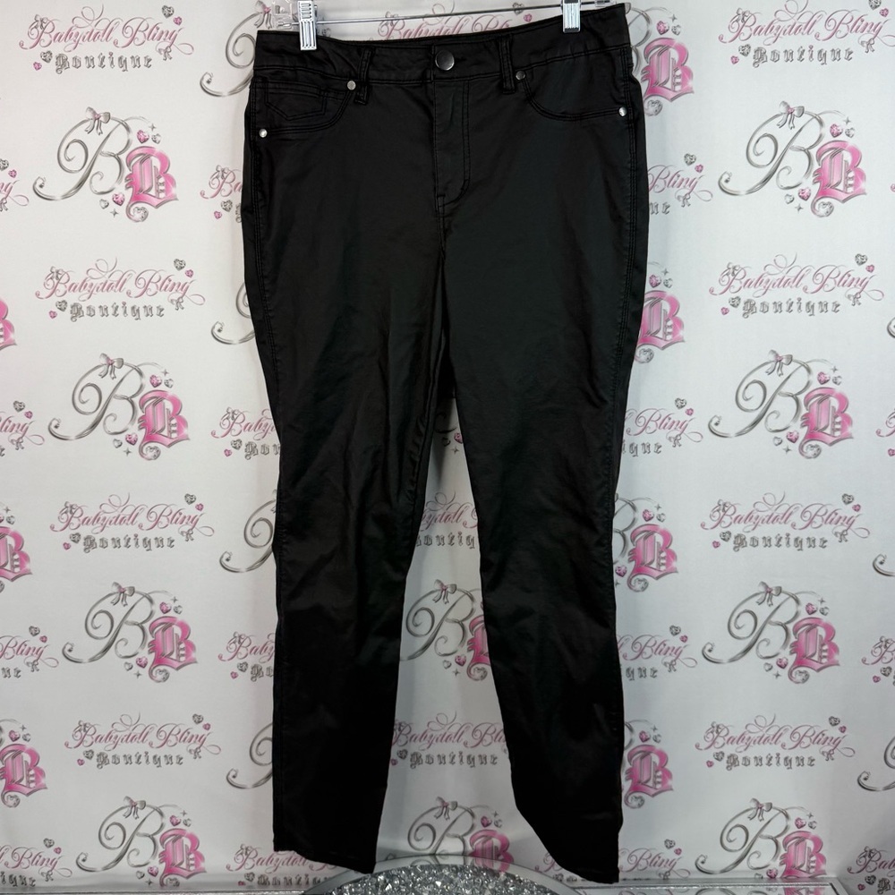1822 Denim pants shiny shimmer silver Black metallic Women's Jeans